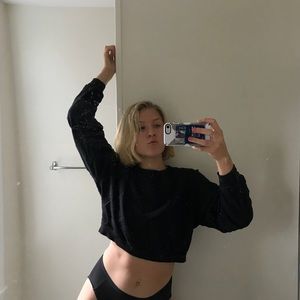 Black American Apparel Crop sweater